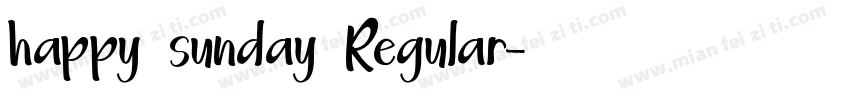 happy sunday Regular字体转换